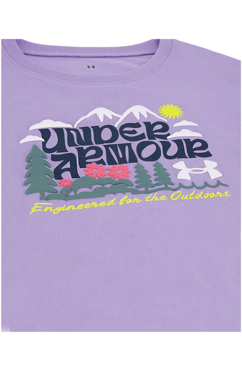 Under Armour Kids' Flower Mountain Long Sleeve Graphic T-Shirt, Alternate, color, Transparent