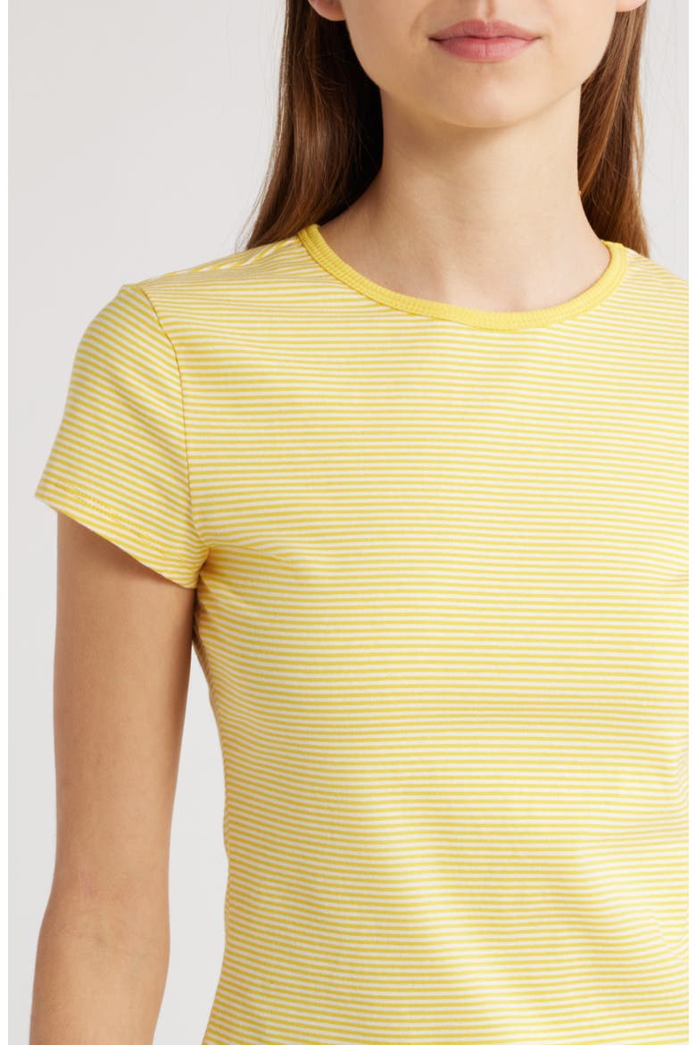 In Bloom Stripe Baby Tee, Alternate, color, BUTTER STRIPE