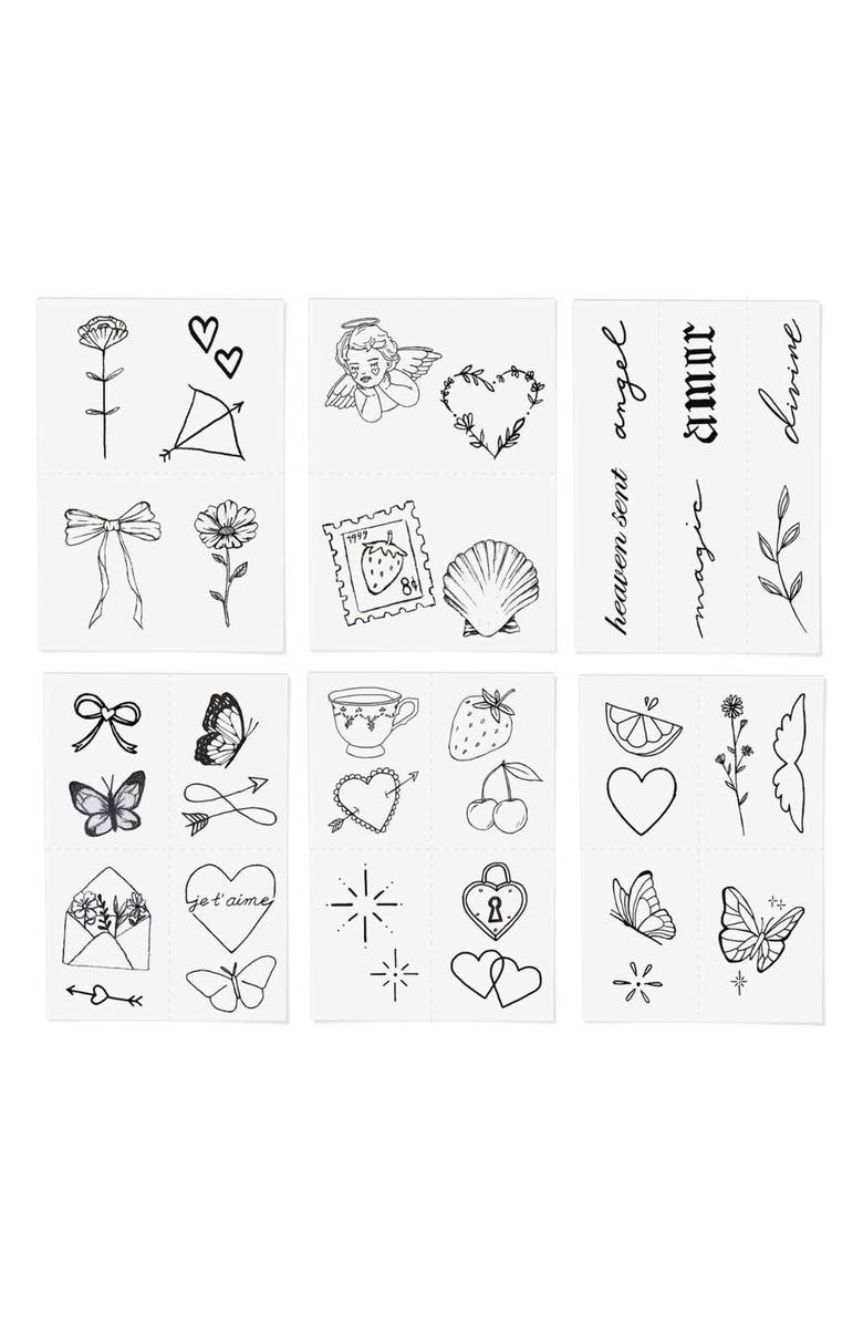 INKED by Dani Heaven Sent Temporary Tattoo Pack, Alternate, color, Black