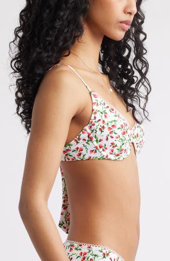 Picot Trim Underwire Bikini Top