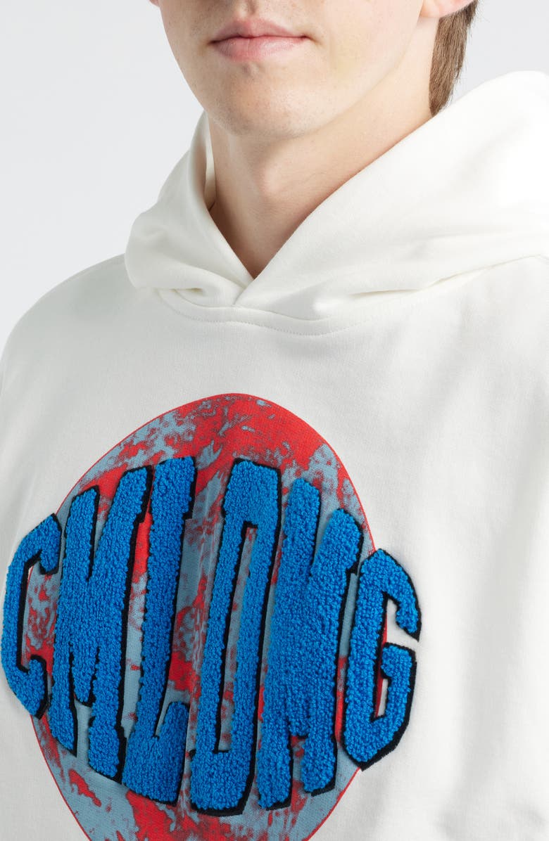 CRIMINAL DAMAGE Worldwide Cotton Graphic Hoodie, Alternate, color, Off White/Blue/Red