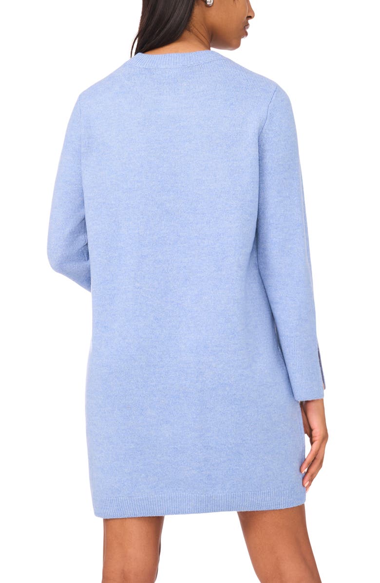 Halogen<sup>®</sup> Crewneck Long Sleeve Dress, Alternate, color, Dusty Blue Heather