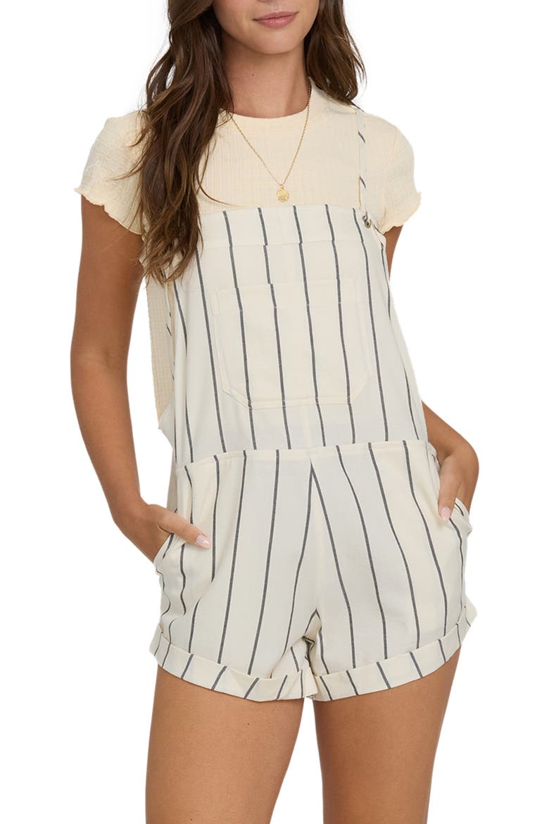 Wild Pursuit Stripe Shortalls, Main, color, WHITE CAP