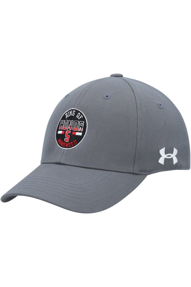 Men's Under Armour Patrick Mahomes Gray Texas Tech Red Raiders Ring of Honor Adjustable Hat, Main, color, Gray