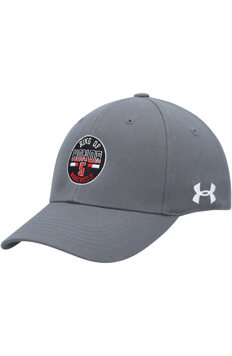 Under Armour Men's Under Armour Patrick Mahomes Gray Texas Tech Red Raiders Ring of Honor Adjustable Hat, Main, color, 