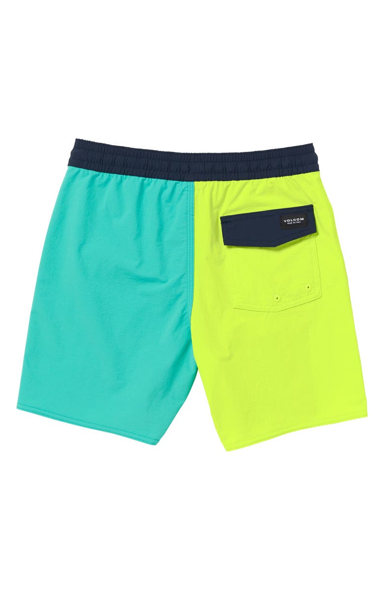 Volcom Kids' Lido Liberator Swim Trunks, Alternate, color, Navy