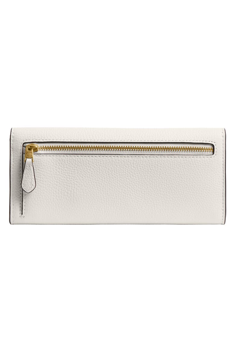Slim Essential Polished Pebble Leather Wallet, Alternate, color, B4/CHALK