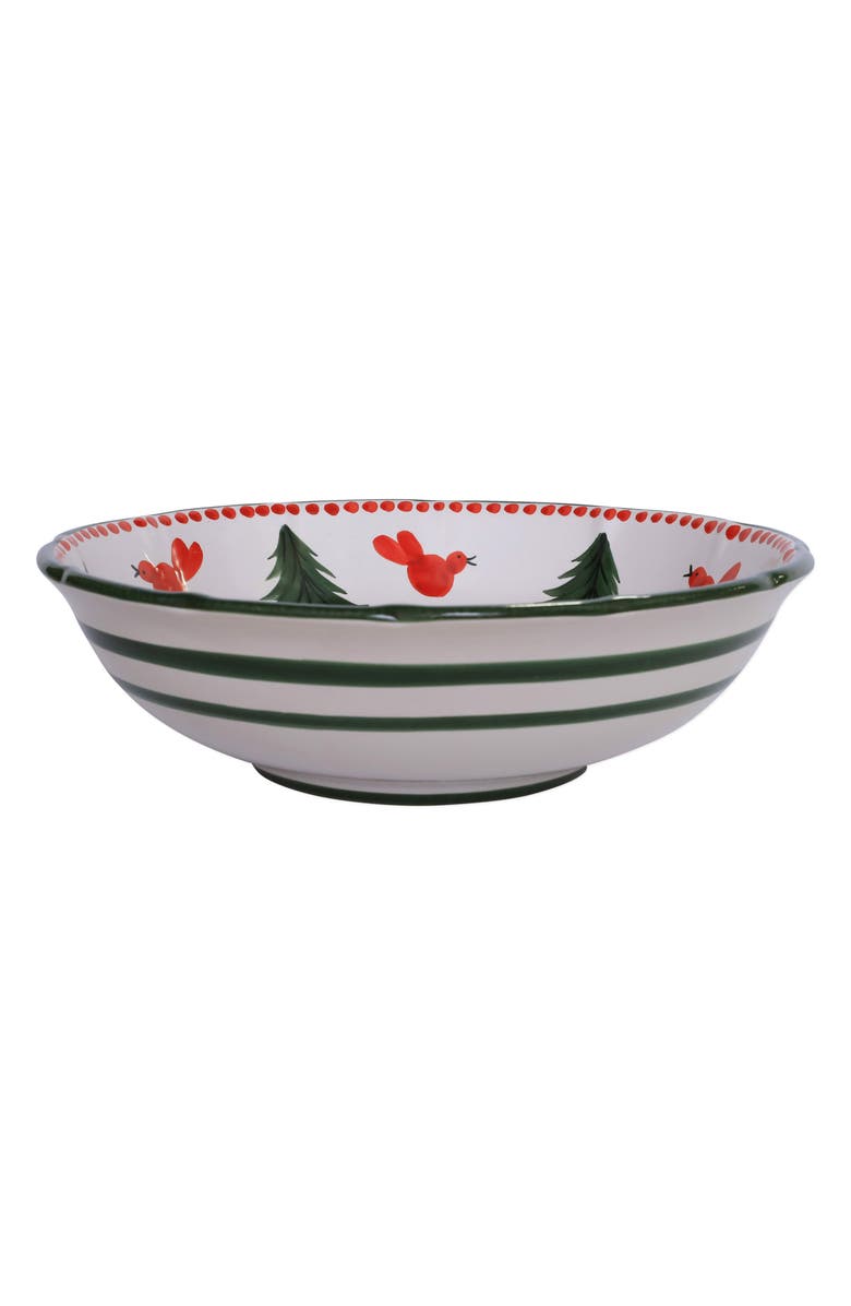 VIETRI Large Uccello Rosso Stoneware Serving Bowl, Main, color, 