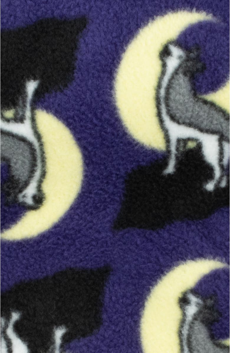 Leveret Kids Cotton Top & Fleece Pants Printed Matching Family Holiday Pajamas, Alternate, color, Wolf