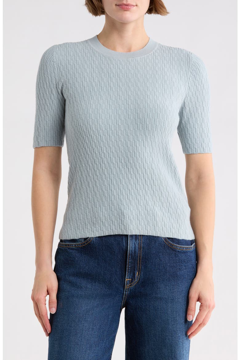 Tam Short Sleeve Sweater, Main, color, BLUE FOG