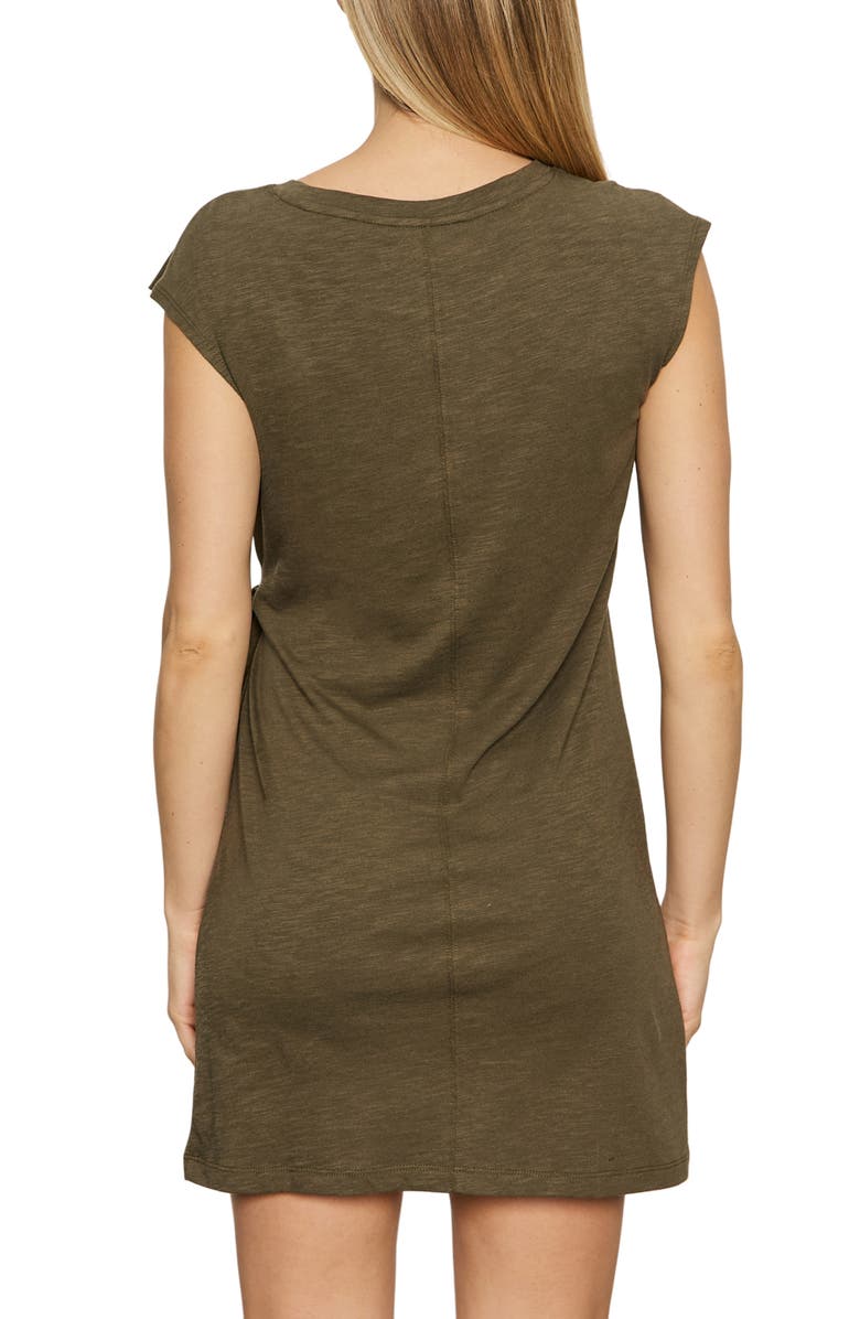 Sanctuary Stripe Side Tie Organic Cotton Blend T-Shirt Dress, Alternate, color, 