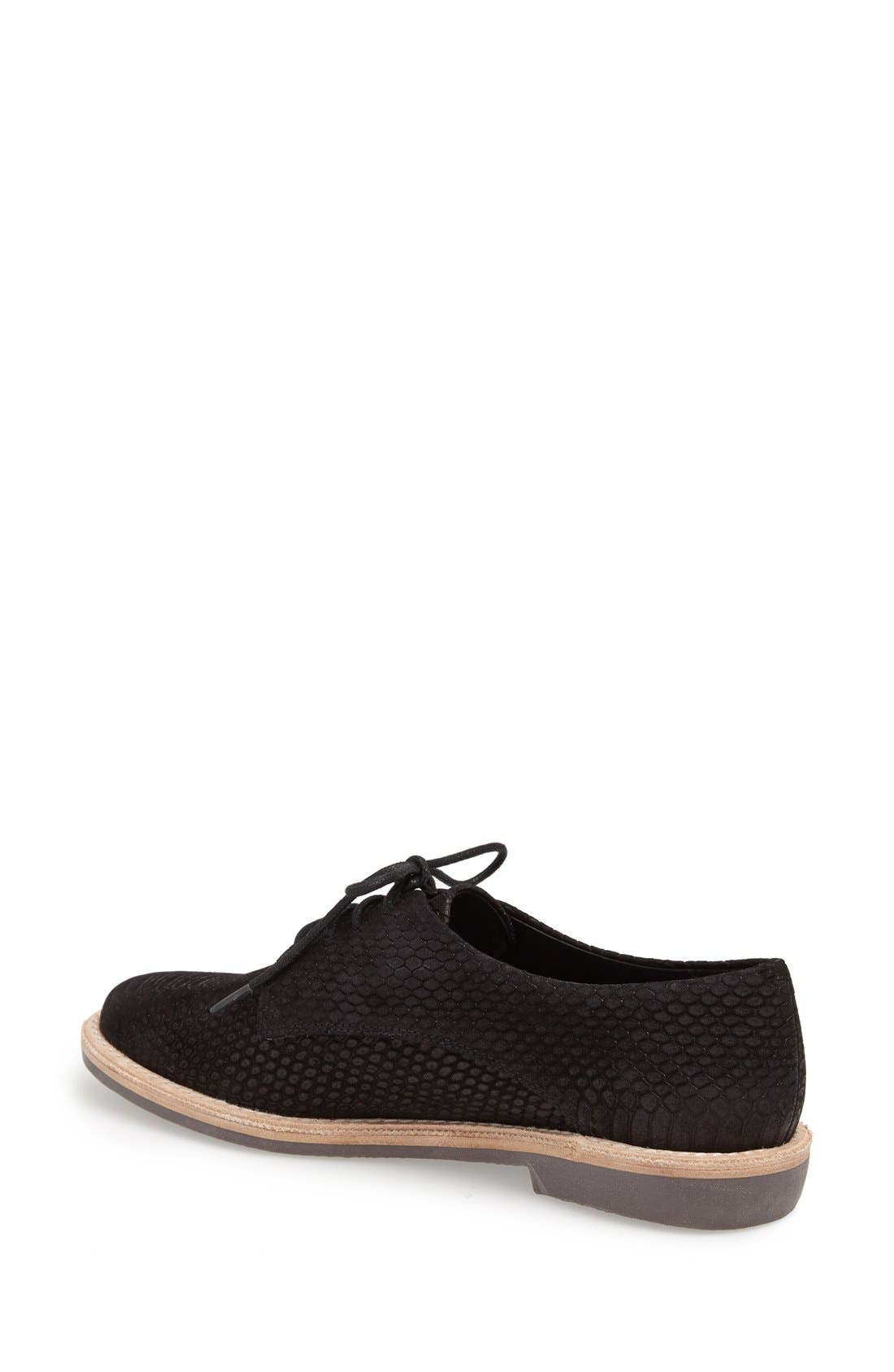'Nilee' Flat, Alternate, color, BLACK NUBUCK SNAKE
