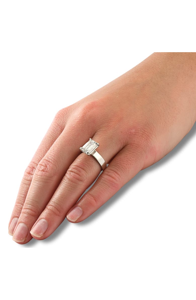 Bliss Diamond 4Ct Emerald Diamond Cigar Band Engagement Ring 14k Gold or Platinum Lab Grown, Alternate, color, 14K White Gold