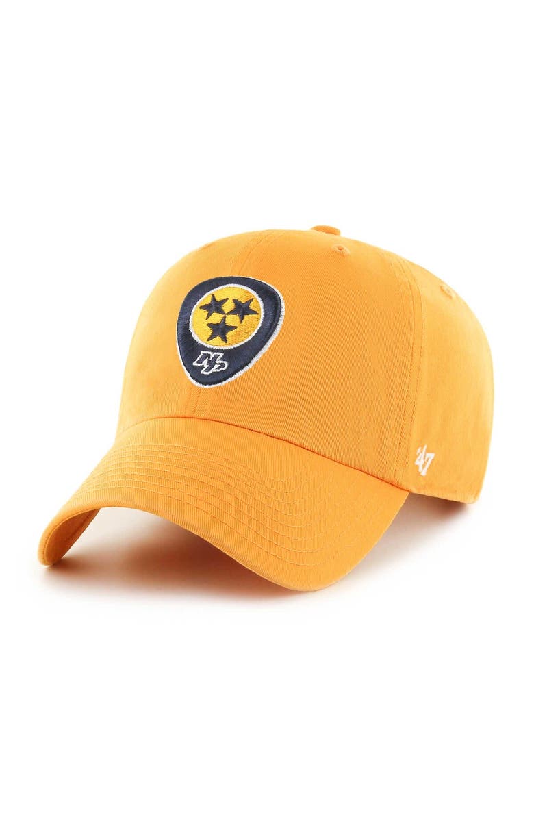 '47 Men's '47 Gold Nashville Predators Alternate Clean Up Adjustable Hat, Main, color, Gold