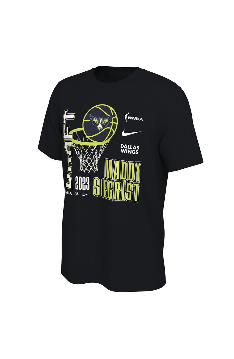 Nike Unisex Nike Maddy Siegrist Black Dallas Wings 2023 WNBA Draft Name & Number T-Shirt, Alternate, color, Black