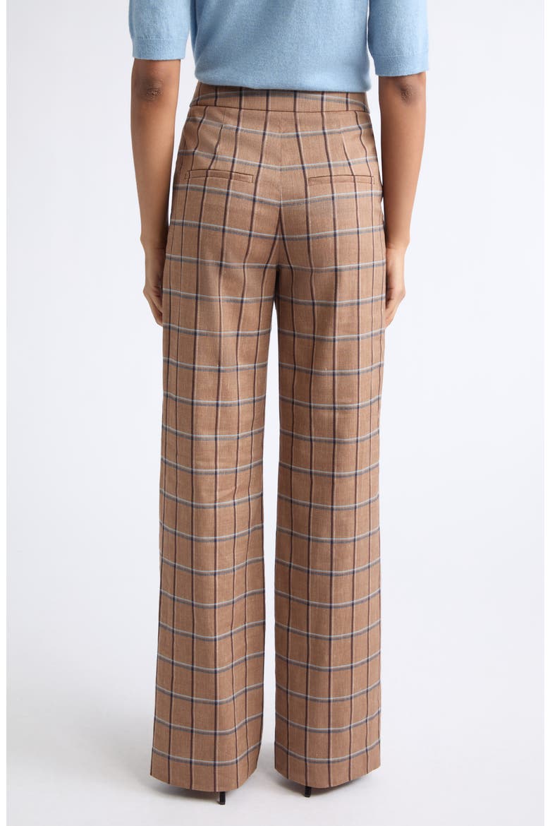 Tonelli Plaid Wide Leg Pants, Alternate, color, OCHRE MULTI