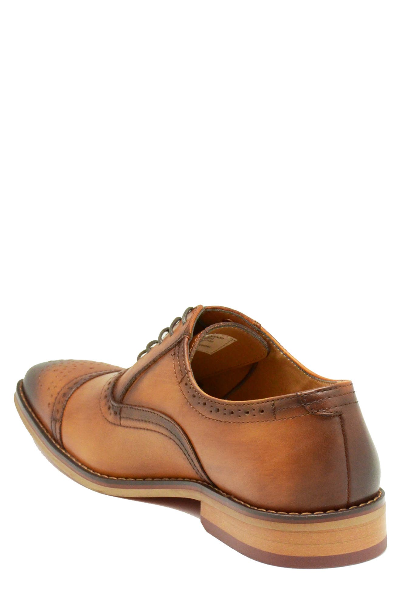 La Milano Lorenzo Cap Toe Oxford, Alternate, color, Cognac