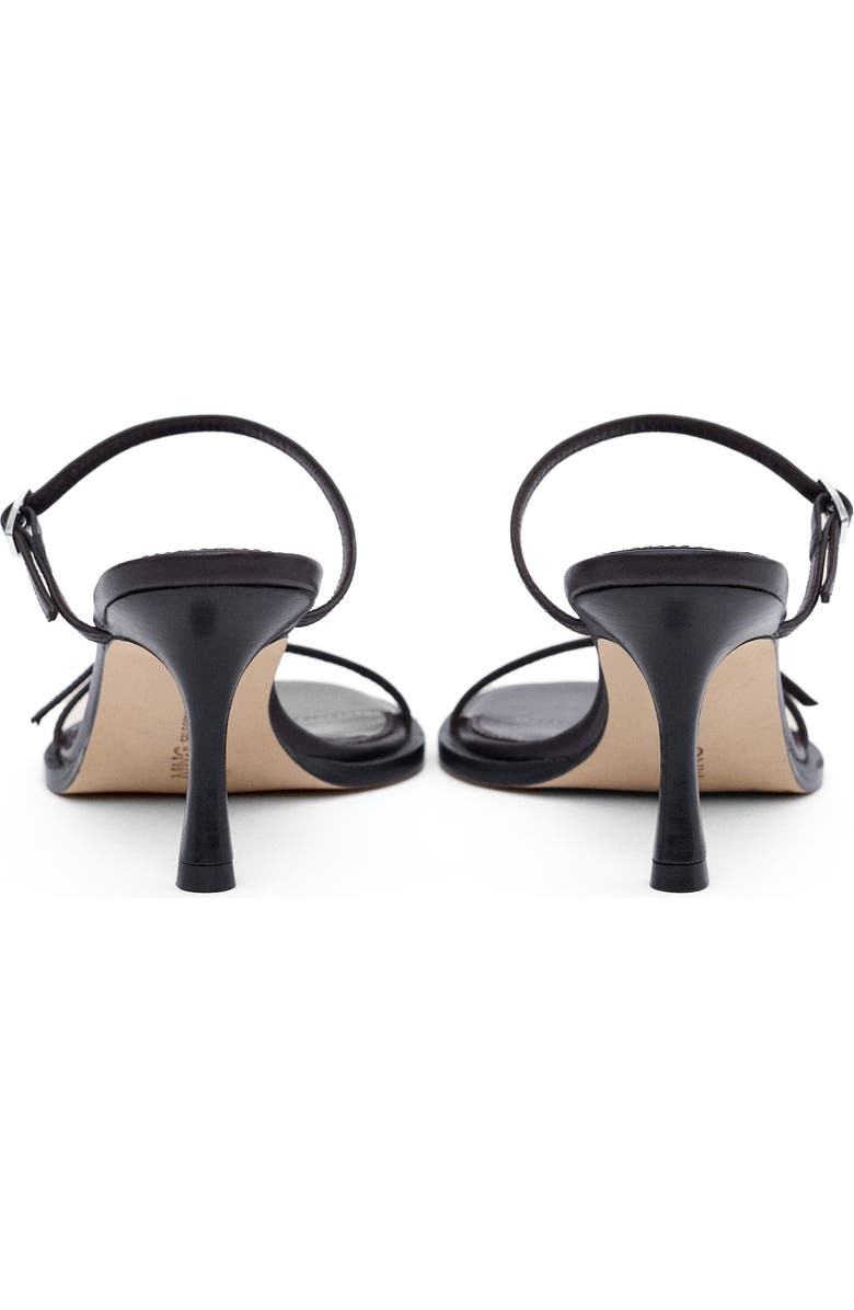 MANGO Buckle Strap Sandal, Alternate, color, Chocolate