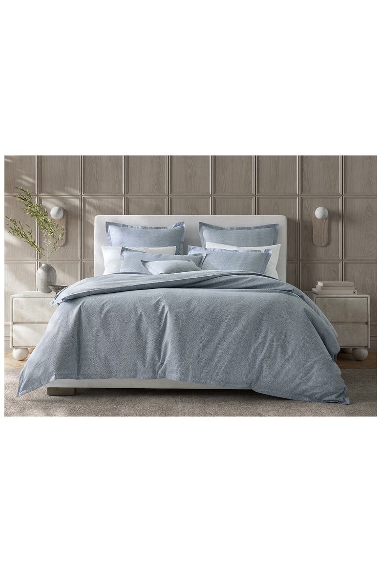 Jasper Cotton Sateen Fitted Sheet, Alternate, color, STEEL BLUE