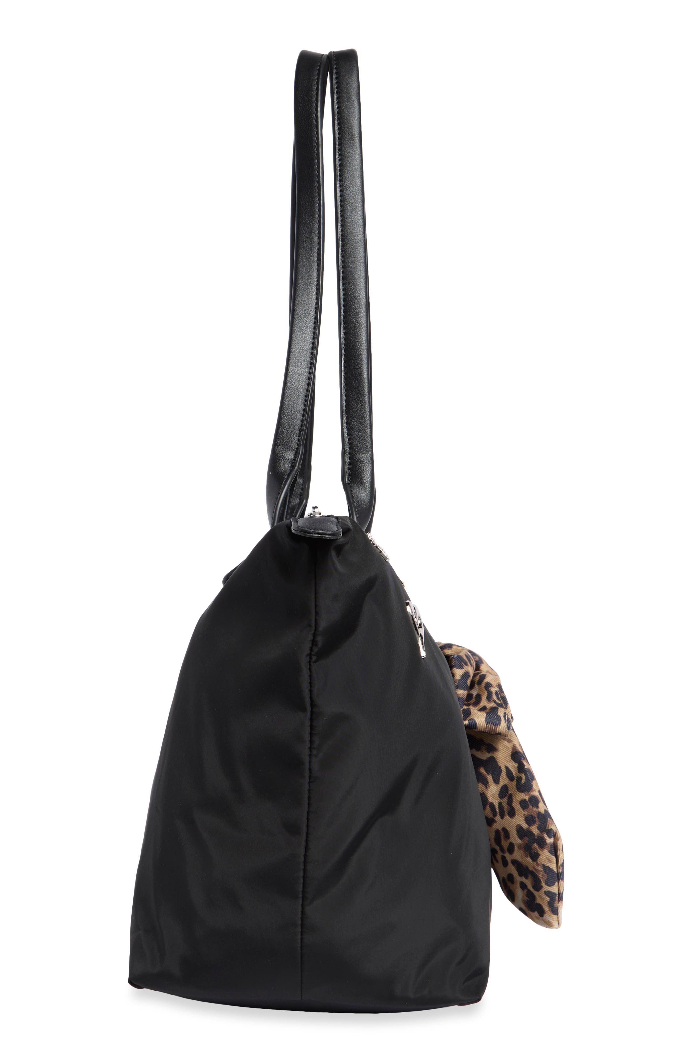 Nylon Tote Bag, Alternate, color, BLACK