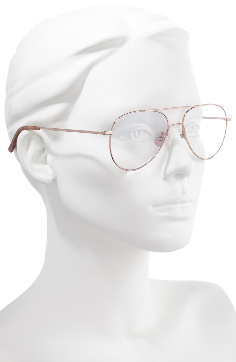 DIFF Karter 58mm Blue Light Blocking Aviator Glasses, Alternate, color, 