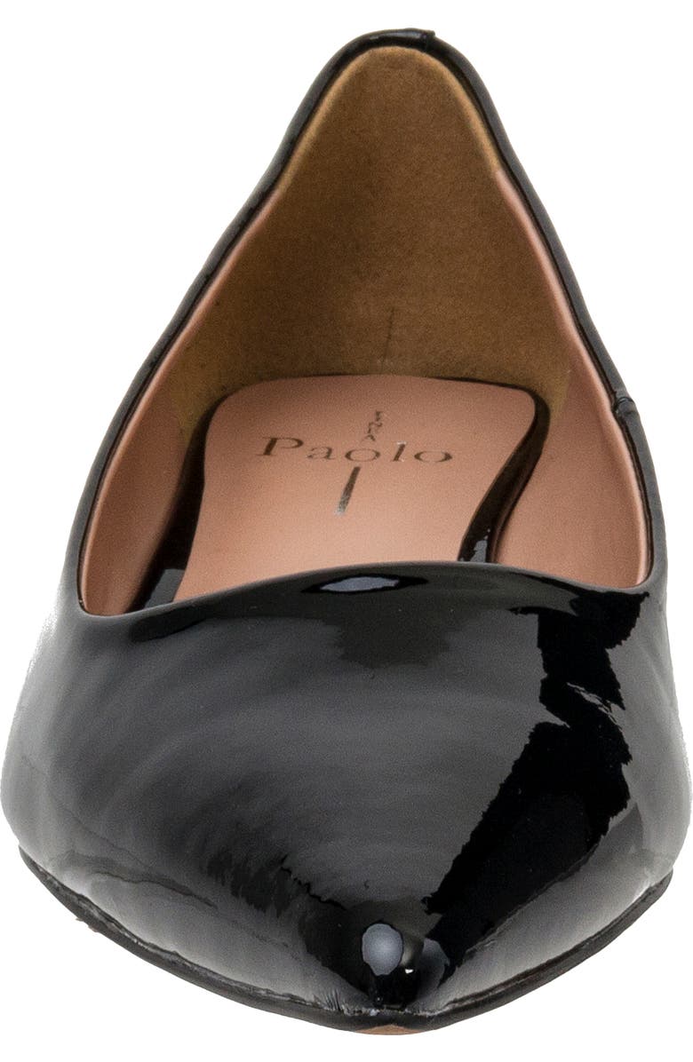 Linea Paolo Banks Patent Kitten Heel Pointed Toe Pump, Alternate, color, Black