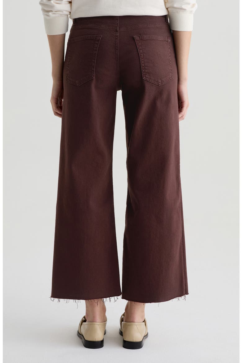Saige Raw Hem Ankle Wide Leg Jeans, Alternate, color, COFFEE BEAN