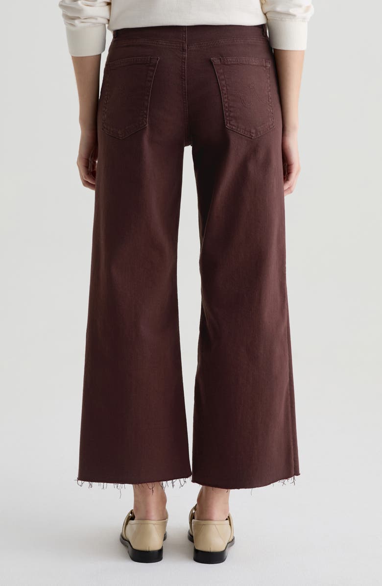 AG Saige Raw Hem Ankle Wide Leg Jeans, Alternate, color, Coffee Bean