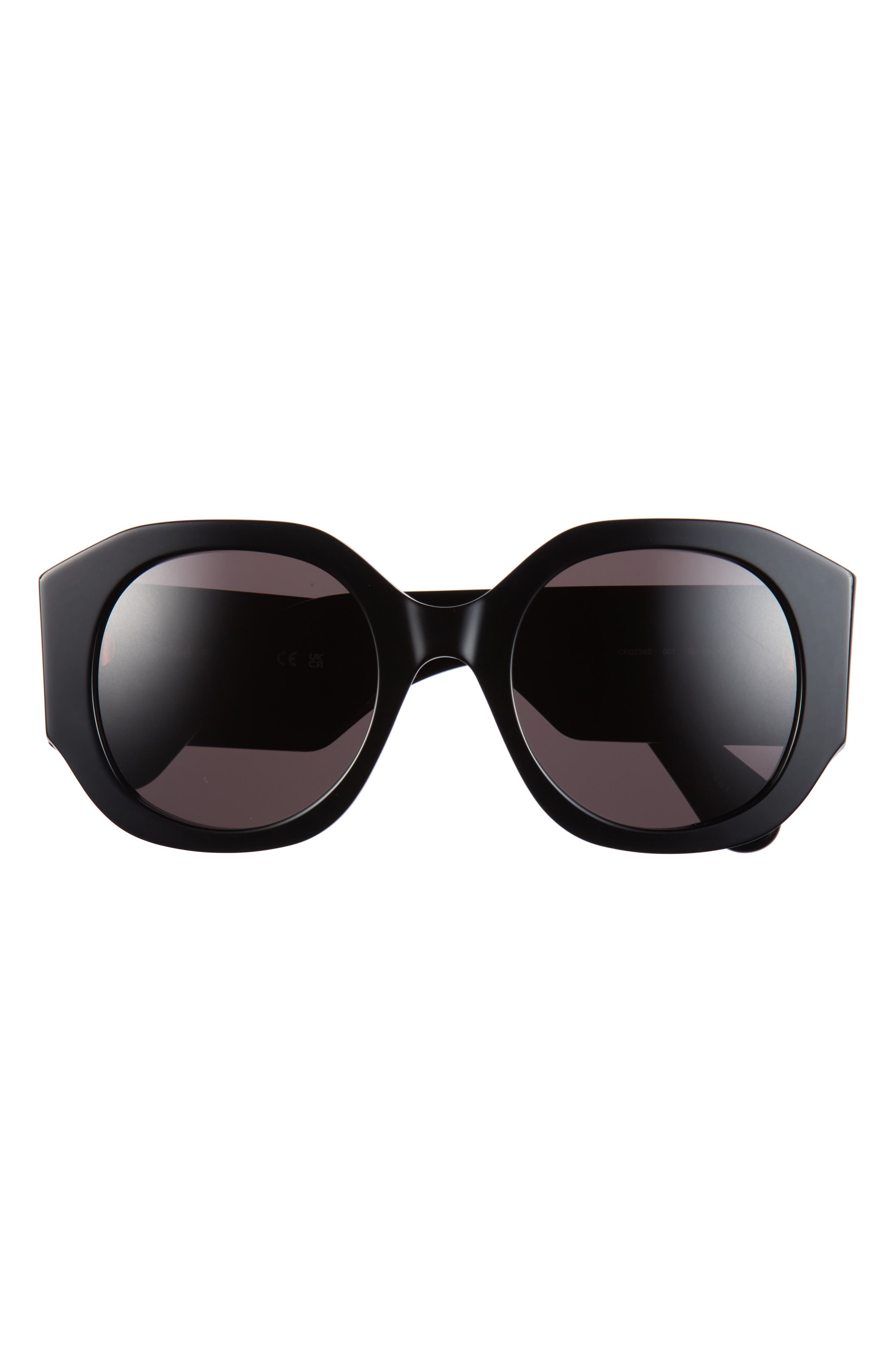 Chloé 53mm Round Sunglasses In Black Black Grey