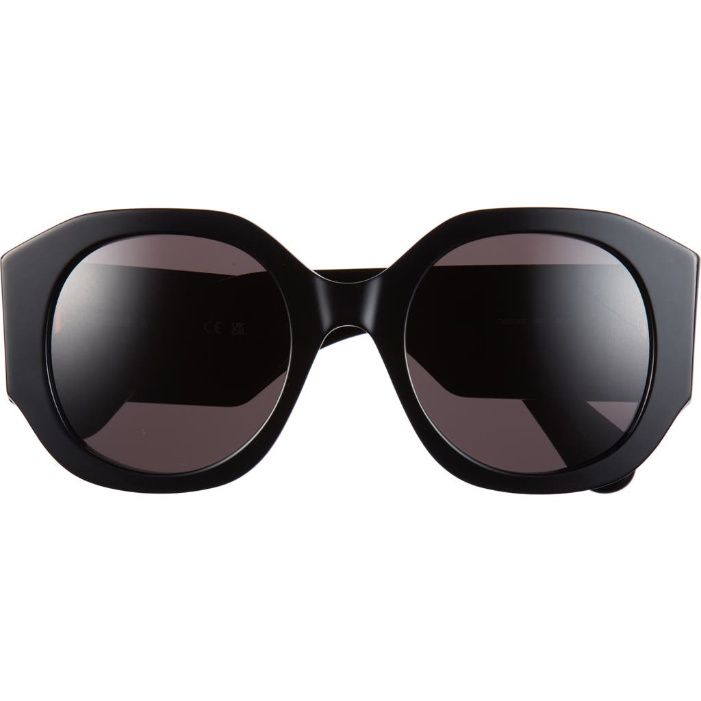 Chloé 53mm Round Sunglasses In Black Black Grey