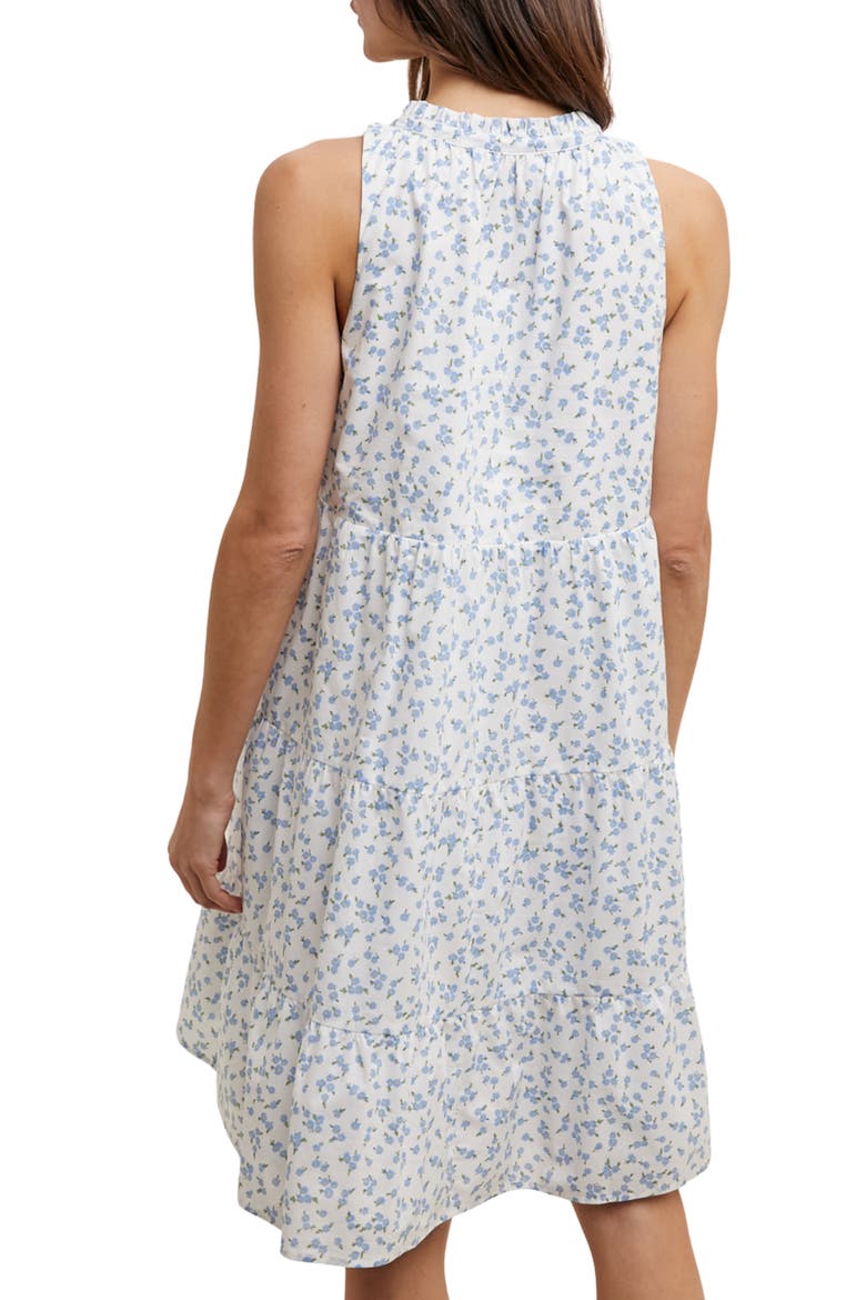 Ditsy Floral Sleeveless Cotton Babydoll Dress, Alternate, color, OFF WHITE/ SKY