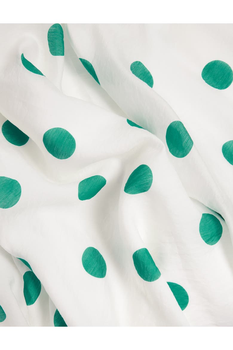 Barrington Polka Dot Midi Dress, Alternate, color, Ivory/Green