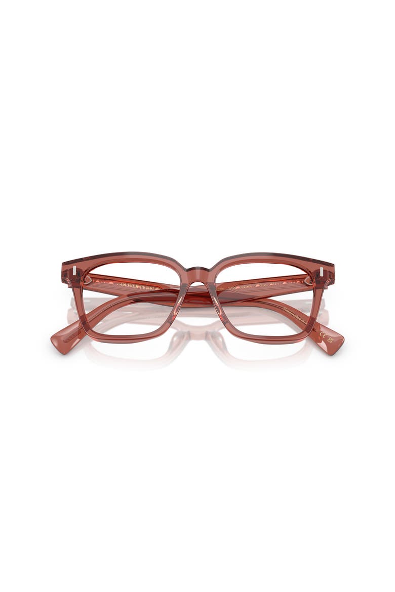 51mm Rectangle optical glasses, Alternate, color, Red