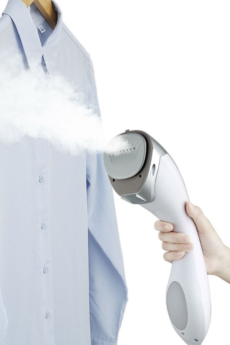 Rose Gold HS-100 Duopress Hand Held Garment Steamer & Iron, Alternate, color, SILVER