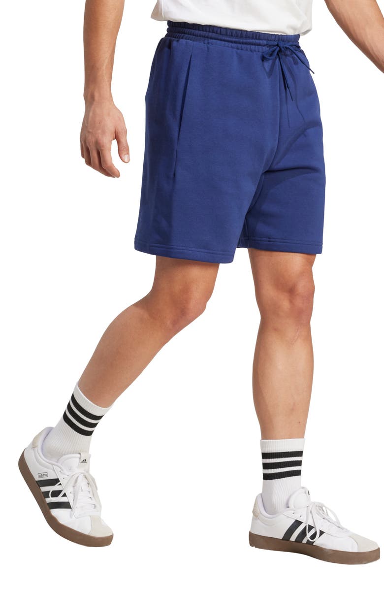 adidas Collegiate Drawstring Shorts, Alternate, color, Dark Blue/ White