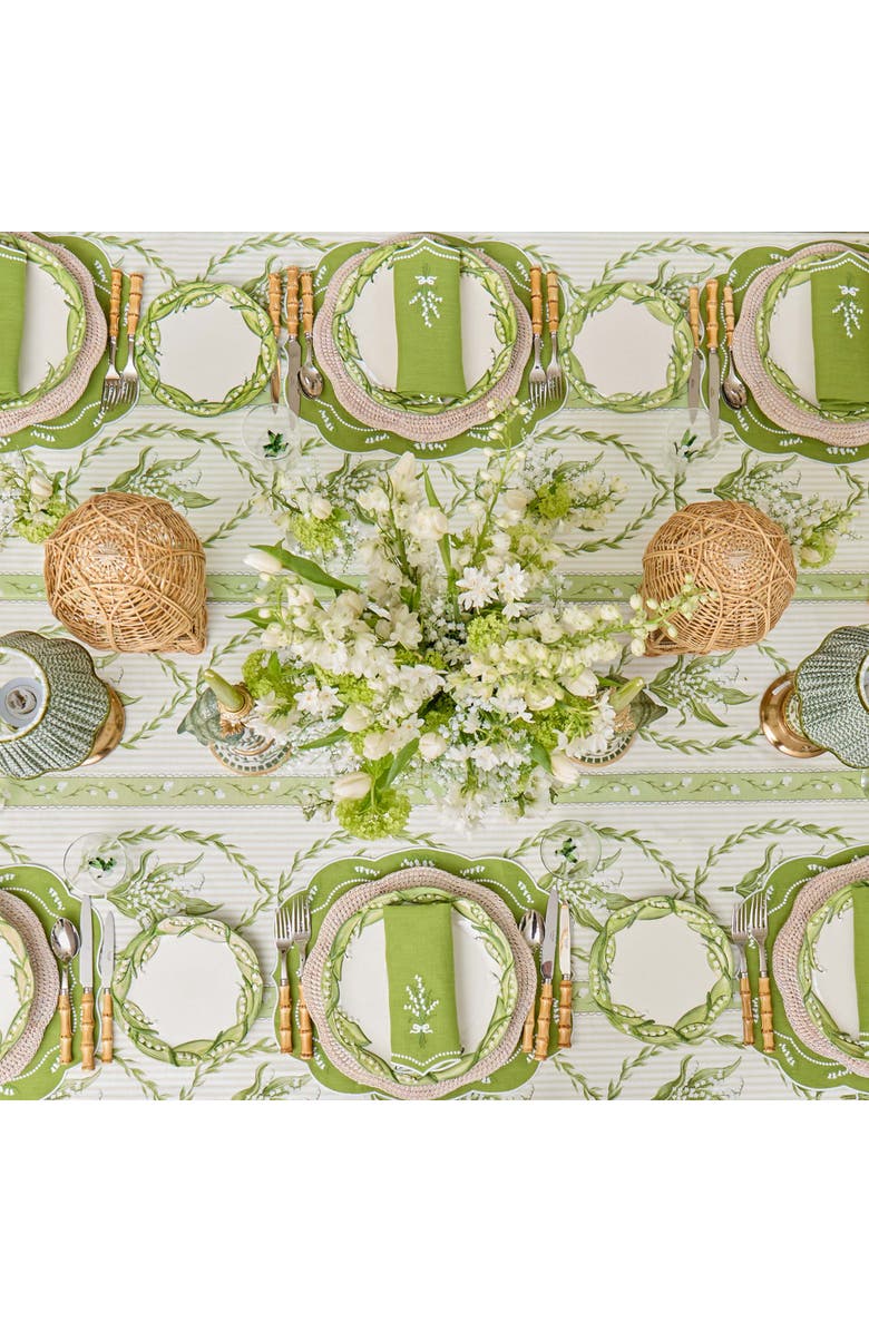 Mrs. Alice Lily of the Valley Glass Jug, Alternate, color, Green