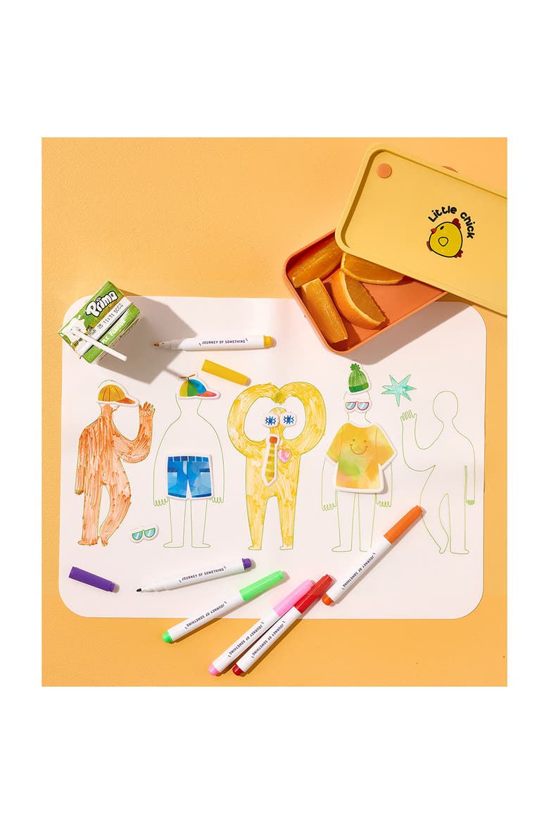 Wipeable Silicone Mat, Friends, Reusable Coloring Kit, Alternate, color, Multicolored