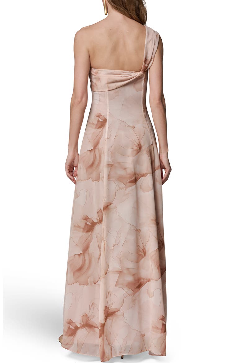 Floral Print Asymmetric Gown, Alternate, color, UMBRIA MUL