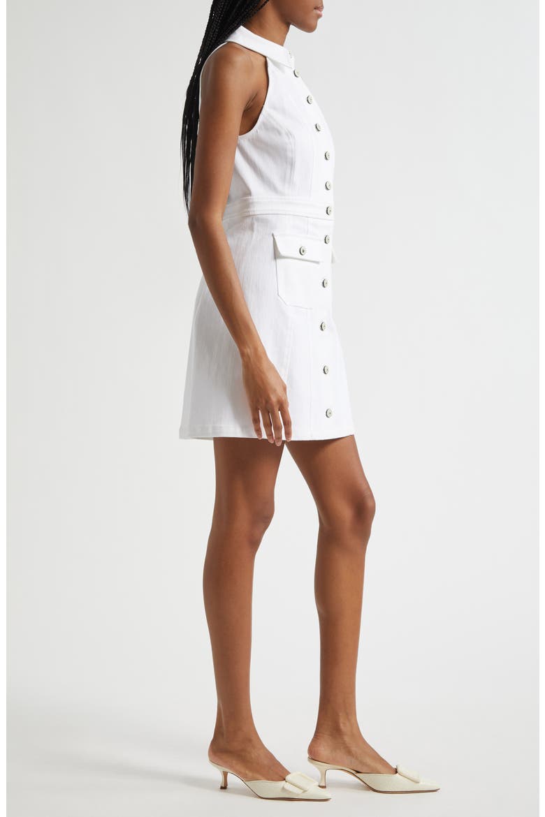 Lillian Sleeveless Denim Minidress, Alternate, color, WHITE