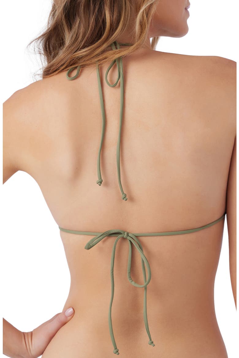 Venice Saltwater Solids Bikini Top, Alternate, color, OIL GREEN