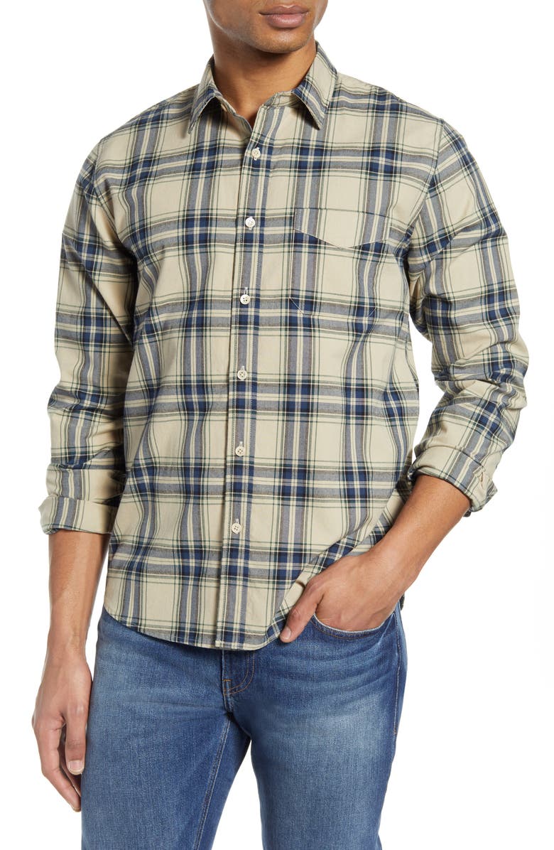 FRAME Classic Fit Plaid Button-Up Shirt, Main, color,