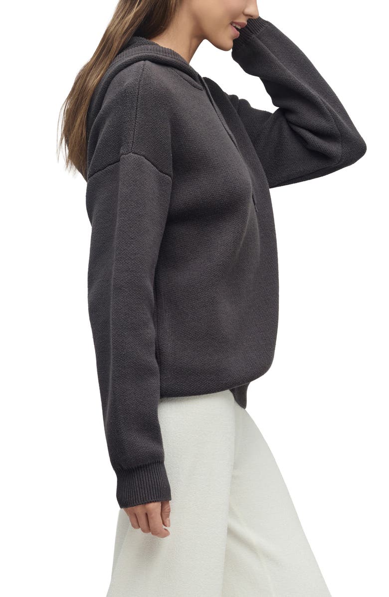 Barefoot Dreams<sup>®</sup> CozyChic<sup>®</sup> Heartbreaker Cotton Graphic Sweater Hoodie, Alternate, color, Carbon-Pearl