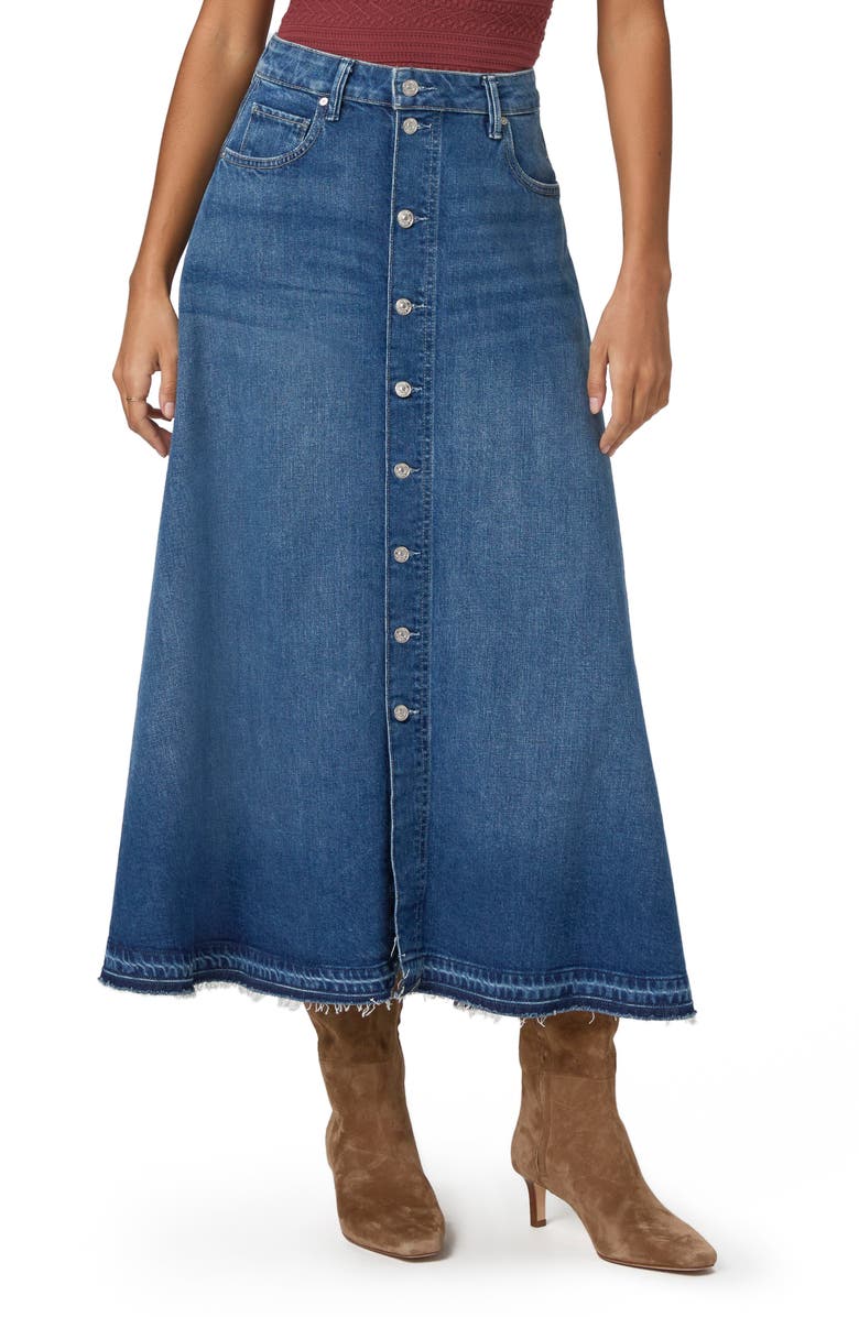 PAIGE Maren Front Button Maxi Skirt, Main, color, Keiko
