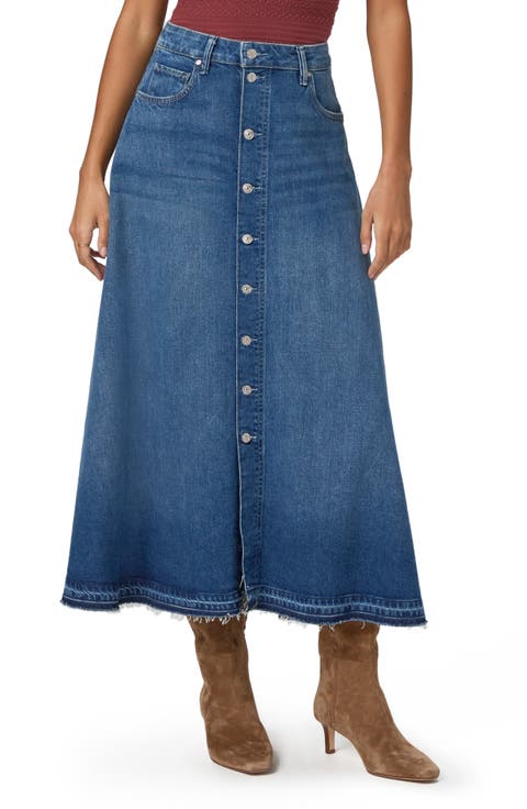 Maren Front Button Maxi Skirt