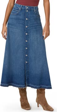 PAIGE Maren Front Button Maxi Skirt