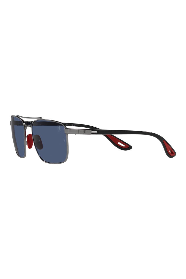 58mm Square Sunglasses, Alternate, color, DARK BLUE