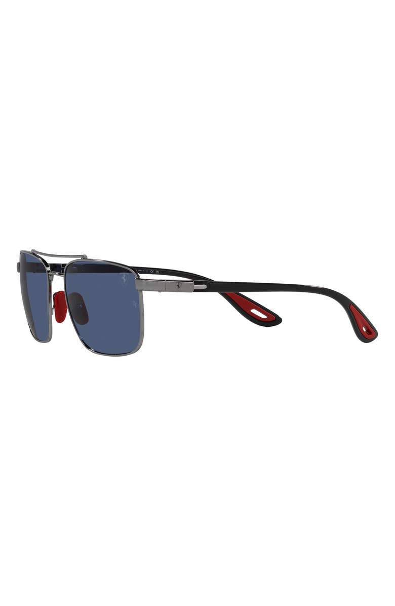 Ray-Ban 58mm Square Sunglasses, Alternate, color, Dark Blue