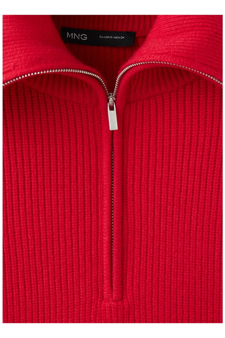 Quarter Zip Sweater, Alternate, color, RED