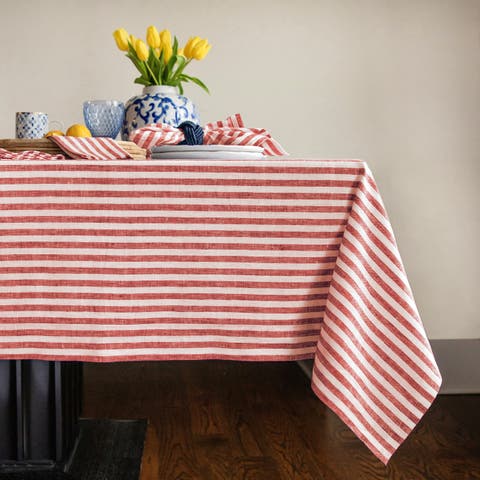 Linen Table Throw - Amalfi Stripe