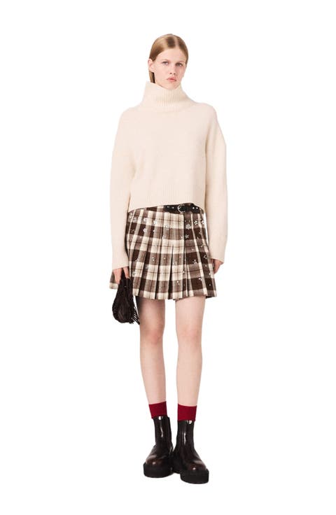 Rhinestone checked kilt